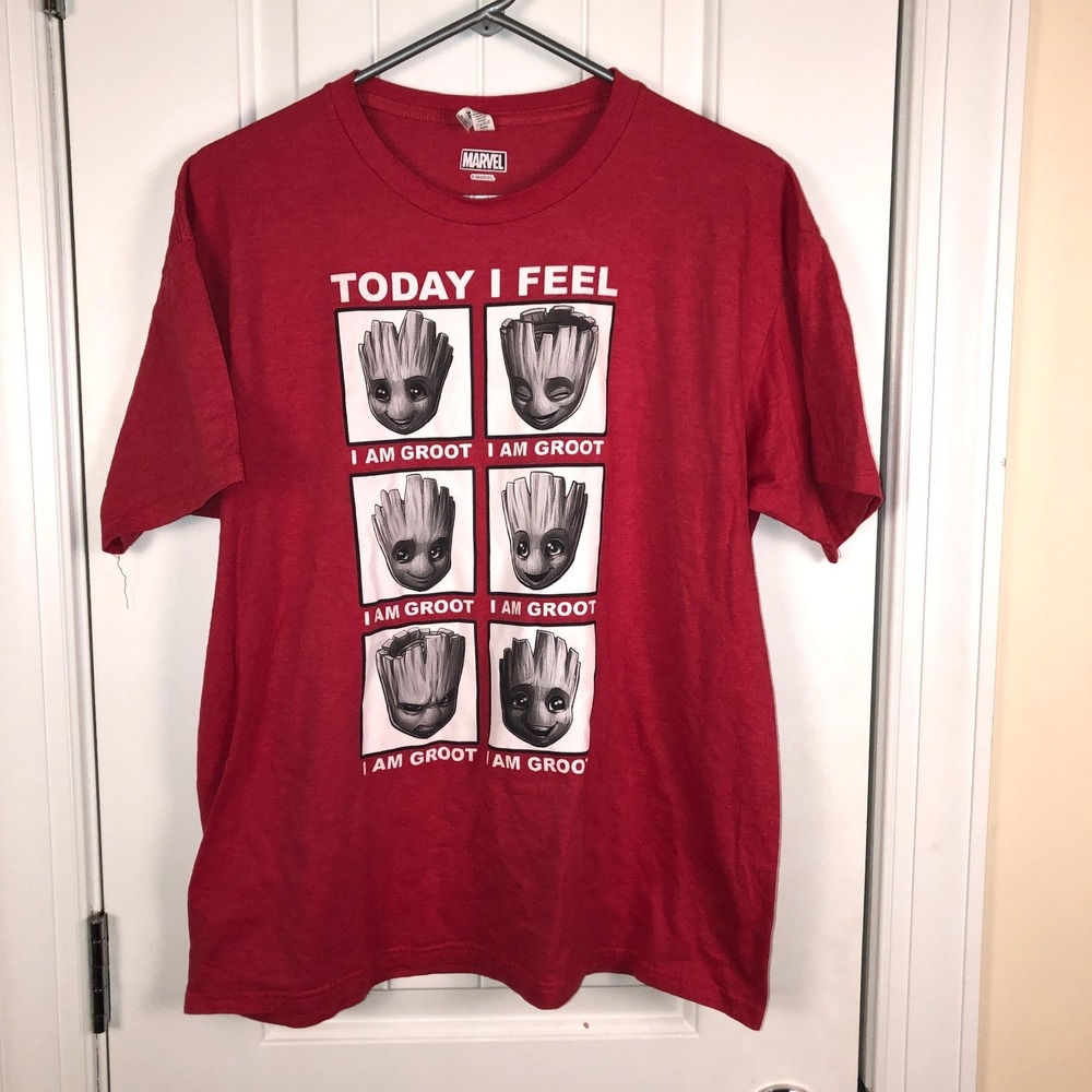 Guardians Of The Galaxy T-Shirt I Am Groot Marvel Adult XL‎ Today I Feel Sci-Fi